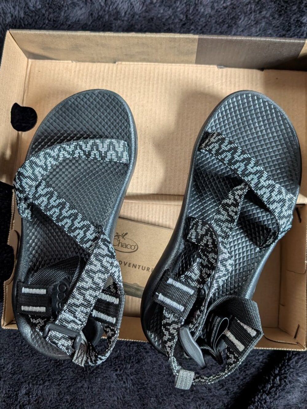 Chaco Z1 Ecotread Kids Sandals Black Size 3
